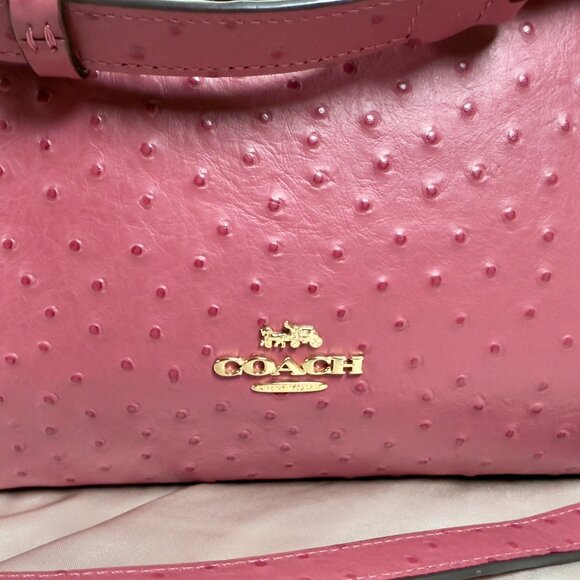 Coach Mia Crossbody – Ostrich-Embossed Leather in Pink (Style No. F76644) - Picture 2 of 14